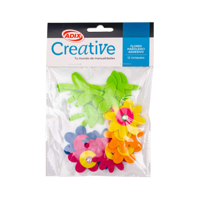 Flor Pañolenci Adhesivo 12u (011) CREATIVE