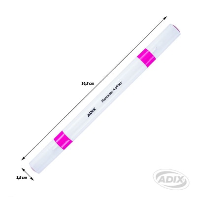 Marcador Acrílico Punta Brush/Fina 6 Colores (050) ADIX
