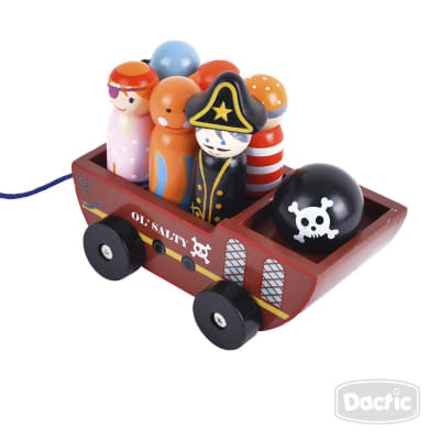 Bowling Pirata Madera 8pzs (059) DACTIC