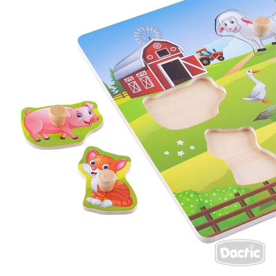 Encaje c/Mango Animal Granja Madera (025) DACTIC