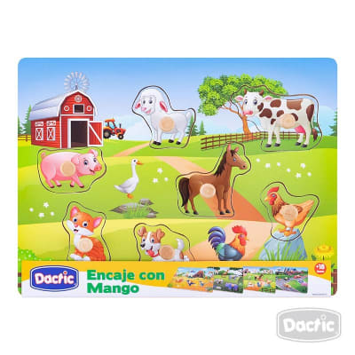 Encaje c/Mango Animal Granja Madera (025) DACTIC