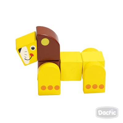 Encaje León Madera 9pzs (041) DACTIC