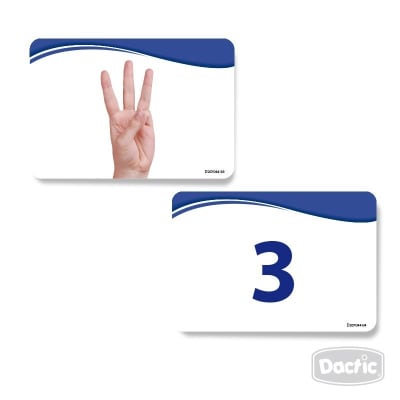 Lámina Asociar Número 12x8cm (044) DACTIC