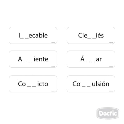 Lámina Clave Ortográfica 6x17cm (051) DACTIC