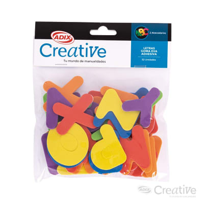 Letra Goma Eva Adhesiva 52u (115) CREATIVE