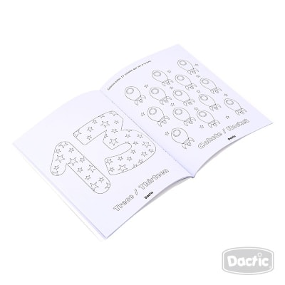 Libro para colorear Número y Objeto 50pág. (004) DACTIC