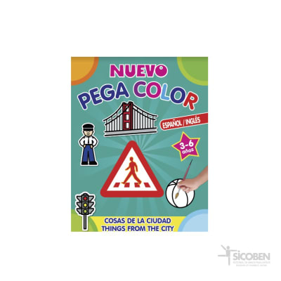 Libro Pega Color Español/Inglés (082) SICOBEN