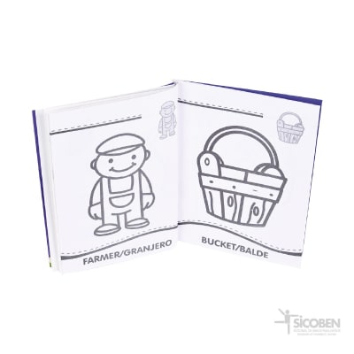 Libro Pega Color Español/Inglés (080) SICOBEN