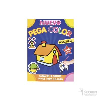 Libro Pega Color Español/Inglés (080) SICOBEN