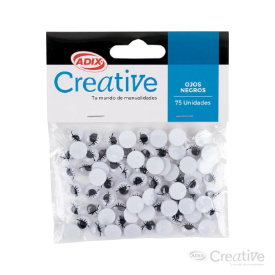 Ojo 10mm 75u Negro (008) CREATIVE