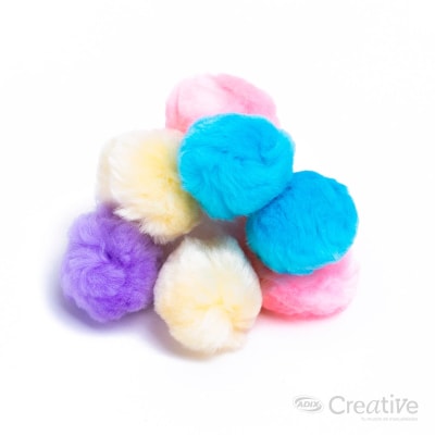 Pompón Color Pastel Grande 10u (017) CREATIVE