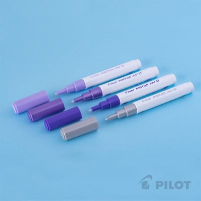 Set Pintor Extra Fino 4 Plateado, Violeta Pastel, Violeta, Violeta Metalizado
