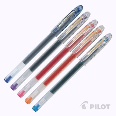 Set Lápiz Tinta Gel 5 Colores 1L+1V+1P+1LB+1O