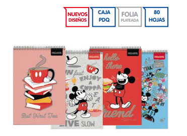 CROQUERA PROARTE MICKEY 22X32 CM 80 HJ.