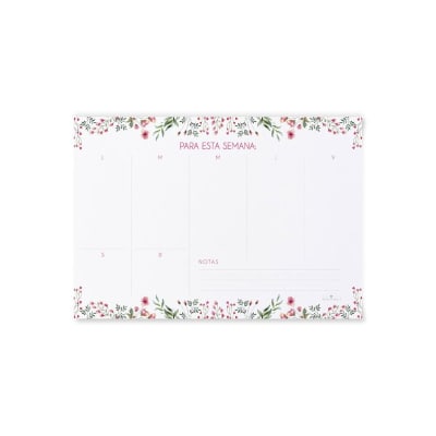 PLANNER SEMANAL ROSAS A4 50H