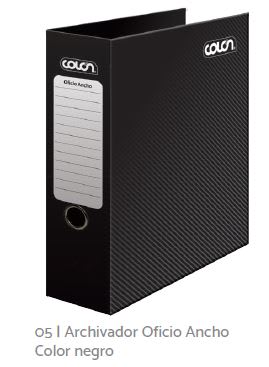 ARCHIVADOR COLON OFICIO ANCHO COLOR NEGRO