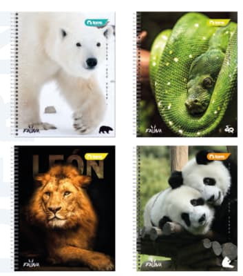 CUAD.UNIV.TORRE CLASICO FAUNA  7MM 100HJ SURTIDO