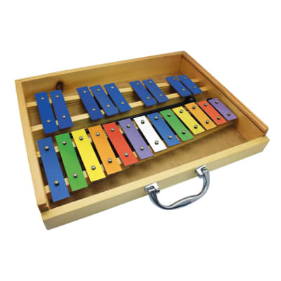 METALOFONO 22 NOTAS COLORES  CAJA MADERA ART & CRAFT