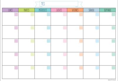 Calendario Pasteles  35x50cm Espiral 12 hojas