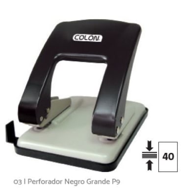 PERFORADOR COLON P9 40 HJS. NEGRO