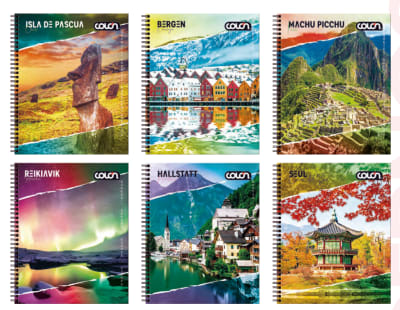 CUADERNO UNIV. TE PAISAJE 7MM. 100H. COLON (SURTIDO)