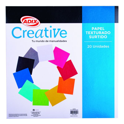 Papel Texturado 12x12 Surtido 20u (010) CREATIVE
