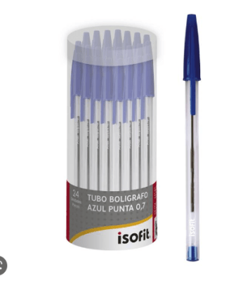 TUBO BOLIGRAFO ISOFIT 24 UN AZUL 0,7
