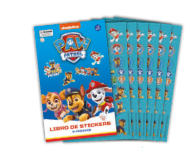 LIBRO STICKERS 6 PAGINAS PAW PATROL NIÑO