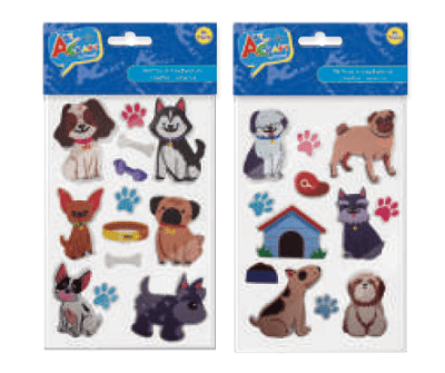 FIG PERRITOS GOMA EVA 14 PCS 2 SURT