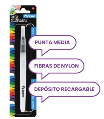 BL. PINCEL ACUARELABLE MEDIO TORRE