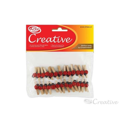 Pinza Madera Chinita 25u (005) CREATIVE