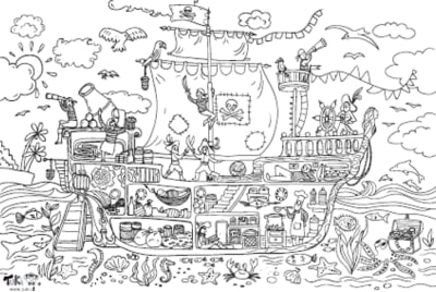 Poster XXL  Barco Pirata 70cmx1mt  1 poster 