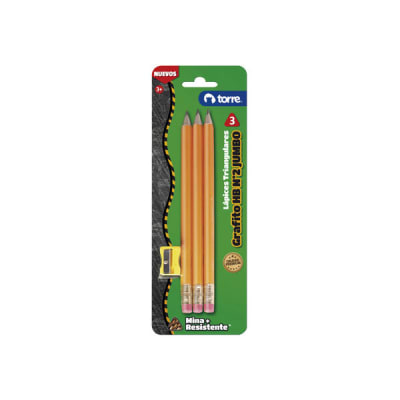 BLIST.3 LAPIZ GRAFITO JUMBO TRIANGULAR
