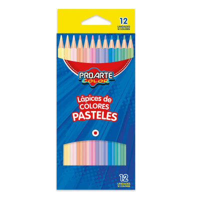 LAPICES DE COLOR PROARTE PASTELES 12 UNI LARGOS