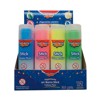 PEGAMENTO EN BARRA PROARTE FLUOR 36 GR.