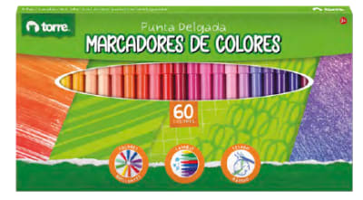 PLUMONES DIBUJO 60 UNIDADES TORRE
