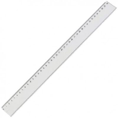 REGLA ACRILICA 40 CM. EN CM. BISELADA HUMO EN BOLSA CON HEADER FULTONS