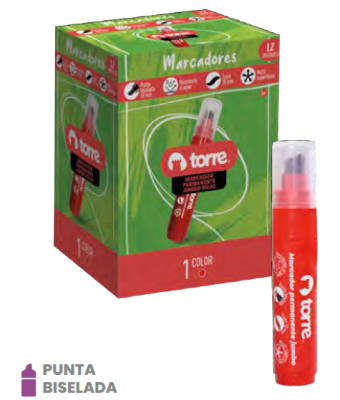 MARCADOR PERM. JUMBO 10 MM ROJO TORRE