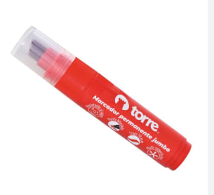 MARCADOR PERM. JUMBO 10 MM ROJO TORRE
