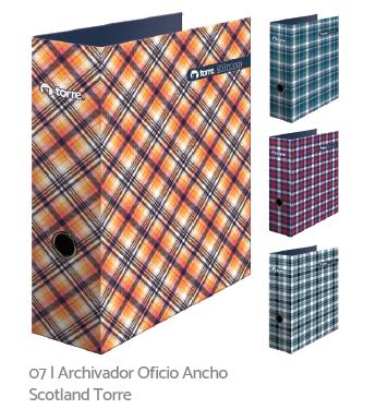 ARCHIVADOR  OFICIO  ANCHO M/P  SCOTLAND (SURTIDO)