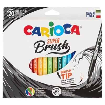 PLUMONES BRUSH 20 COLORES CARIOCA