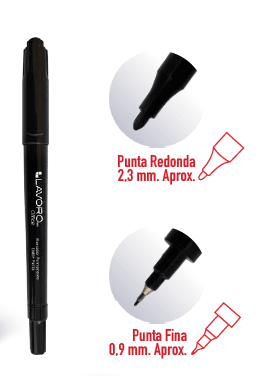 MARCADOR PERM DOBLE PUNTA NEGRO