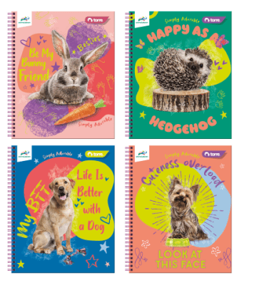 CUAD.UNIV.CLASICO ANIMAL PETS 7MM 100HJ TORRE