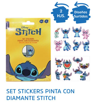SET STICKERS PINTA C/DIAMANTE STITCH PROARTE