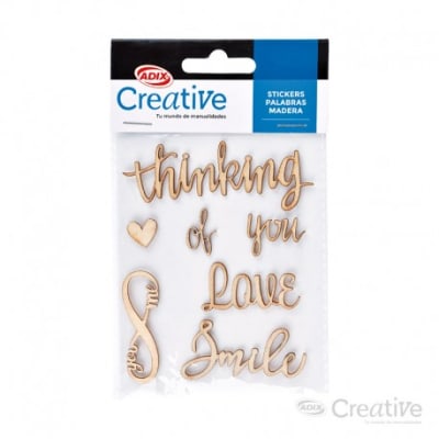 Sticker Palabra Madera (006) CREATIVE