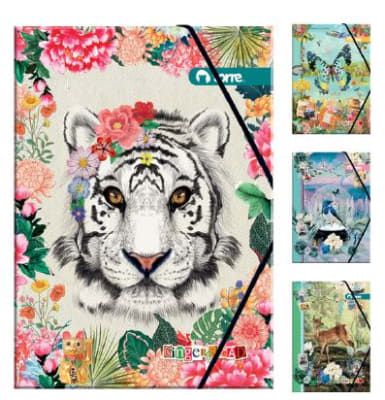 CARPETA CARTULINA  C /ELAST. GINGER BREAD (SURTIDO)