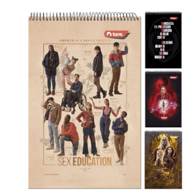 CROQ.LIM.PAD 21X32 NETFLIX 80H TORRE (SURTIDO)