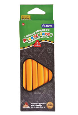 LAP.GRAFITO PRE TRIANG C/GOMA 6UN TORRE