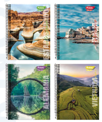 CUADERNO TORRE TRIPLE PAISAJES MAT.7M 150HOJAS (SURTIDO)