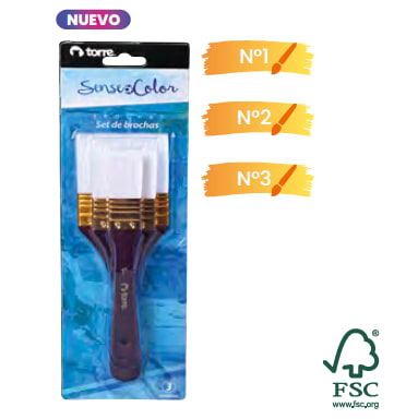 SET DE BROCHAS 3 UNI SOC TORRE